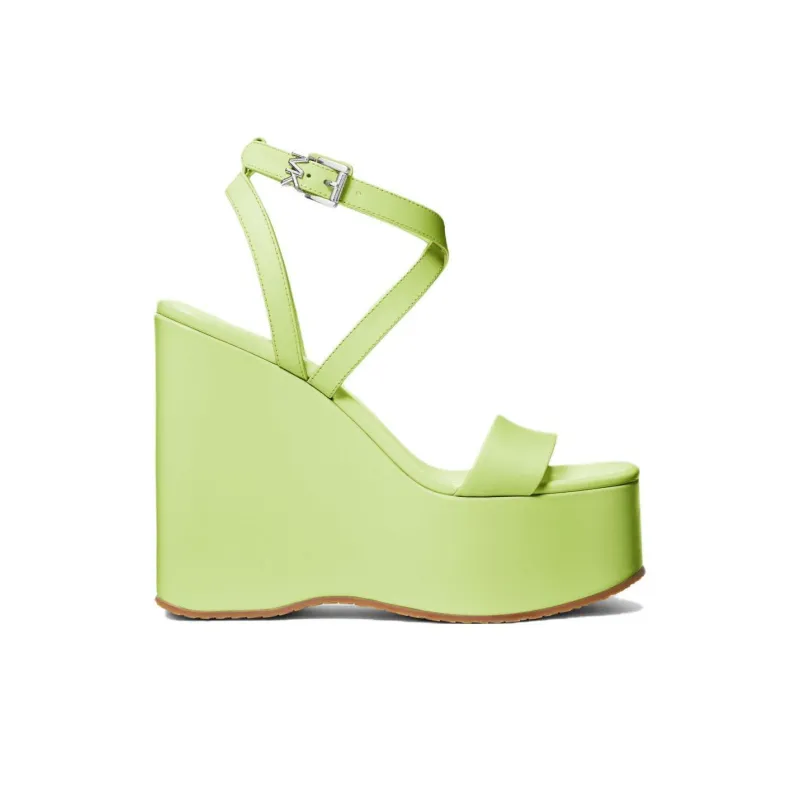 MICHAEL KORS Paola One-Strap Sandals 12.7cm Women's Green-1