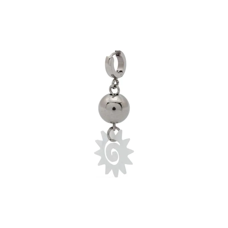 Gimaguas Acetate Brass Earrings Women's Silver-1