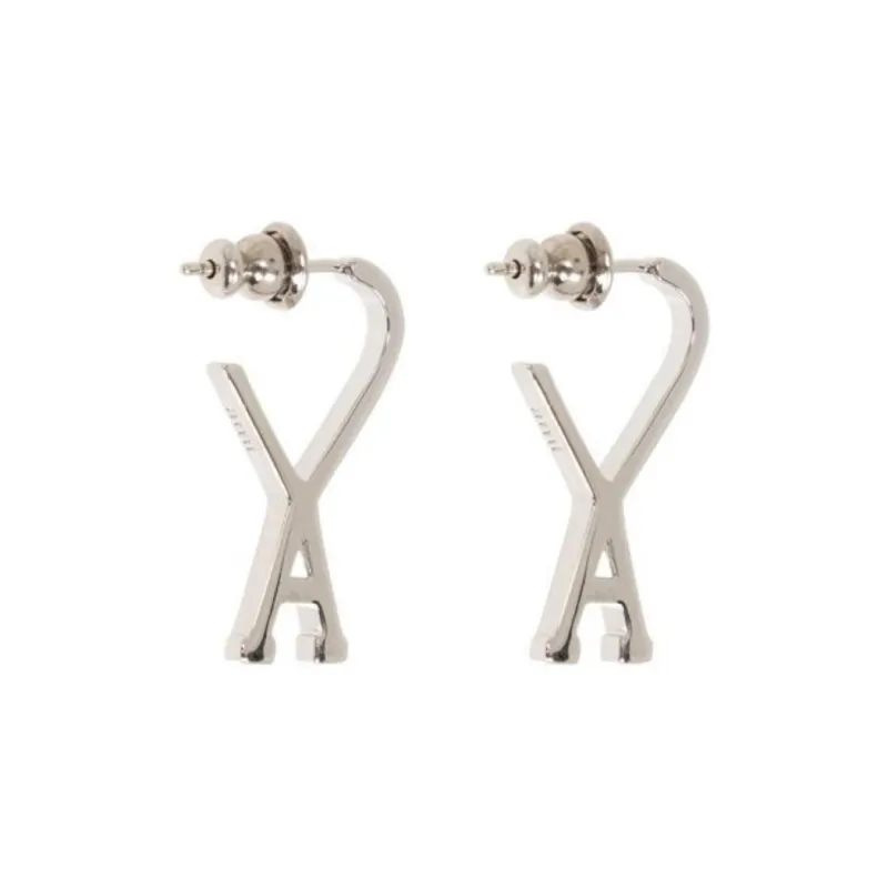 Ami Paris Ami De Coeur Small Hoop Earrings-1