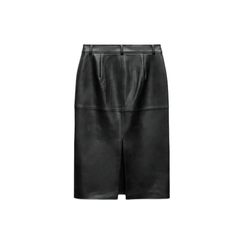 ZARA Casual Long Skirts Women's Black-1