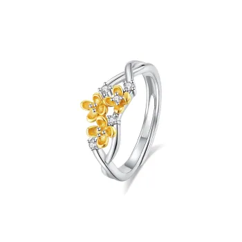 Muyan S925 Silver Twelve Flowers Ring Women's