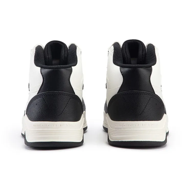 361° Type burn 4 Warm Slip Resistant High Top Skateboard Shoes Men's White Black-3