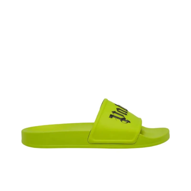 PALM ANGELS One Strap Slippers Men's Green-4