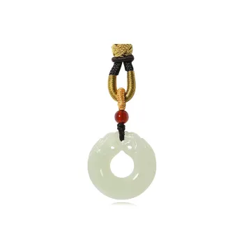 BYTHERE Hetian Jade Necklace, Anniversary Edition, Advanced Box Pale Greenish White Jade Unisex