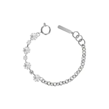 JUSTINE CLENQUET Half Pearl Bracelets Men's Silver