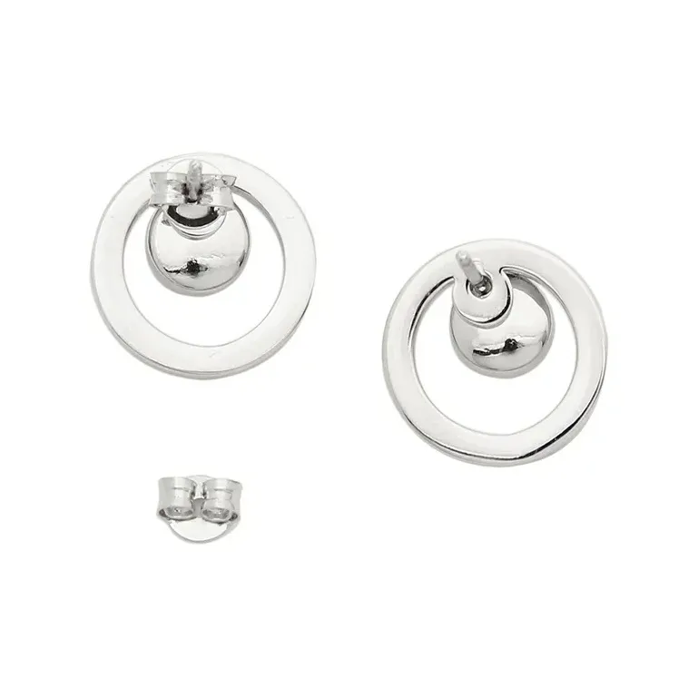COACH Brass Stud Earrings Women's Silver-1