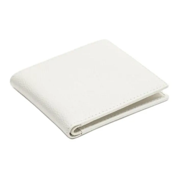ZARA Cow Leather Wallet Men's Gray White-1