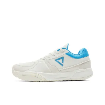 PEAK Taichi Oukou Cushioning Rebound Wear Resistant Slip Resistant Low Top Basketball Shoes Men's Ivory Blue