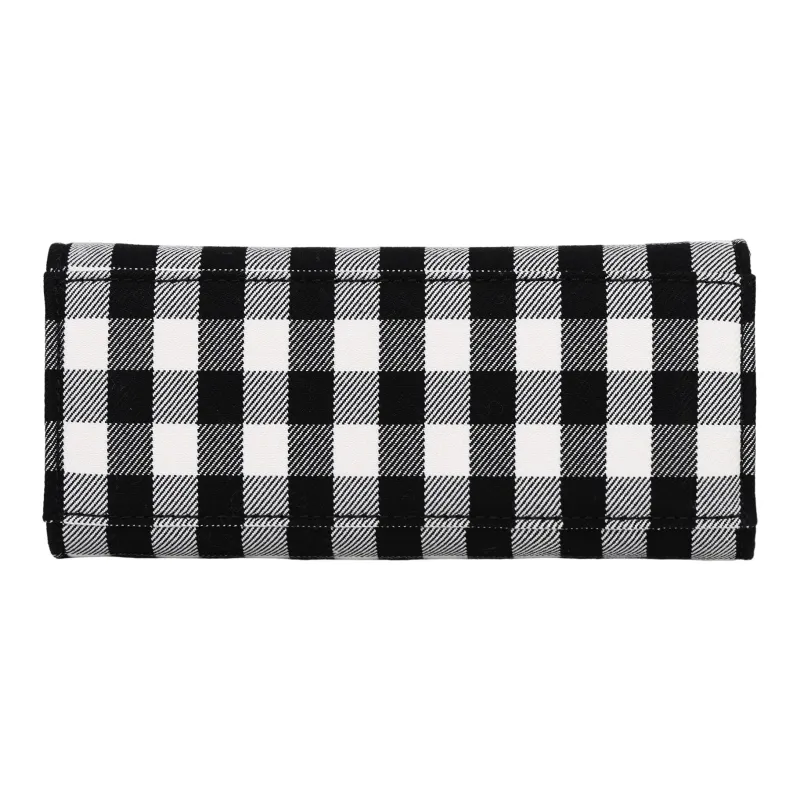TORY BURCH Lee Radziwill Leather Shoulder Bag, Crossbody Bag, Handbag Mini Women's Black & White-3