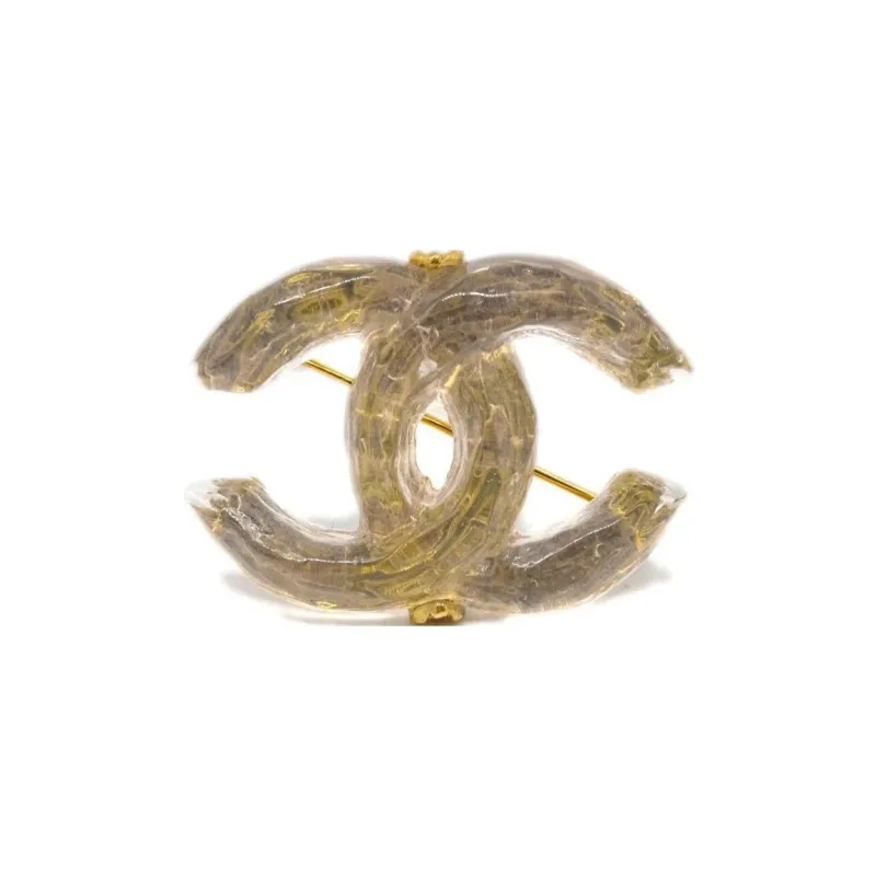 CHANEL 1999 CC-logo Brooch Pin-0
