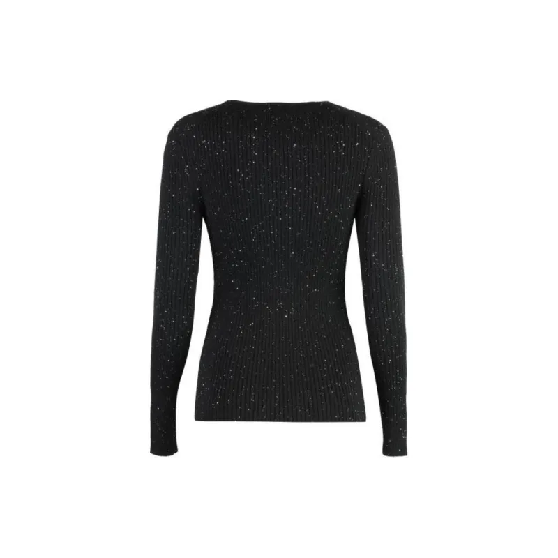 HUGO BOSS Sequin Embellished Ribbed Jumper-1