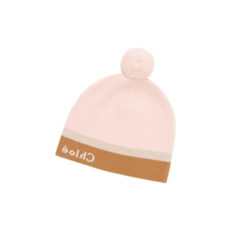 Chloe Cotton Beanies Kids' Washable Pink-1