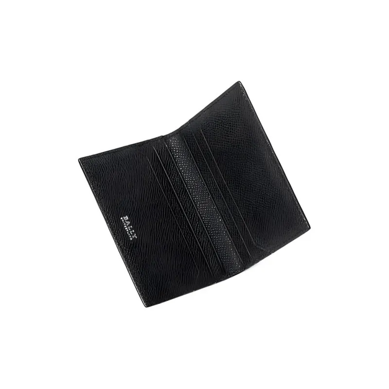 BALLY Cow Leather 3 in 1 Wallet, Card Holder, Card Holder Men's Black-4