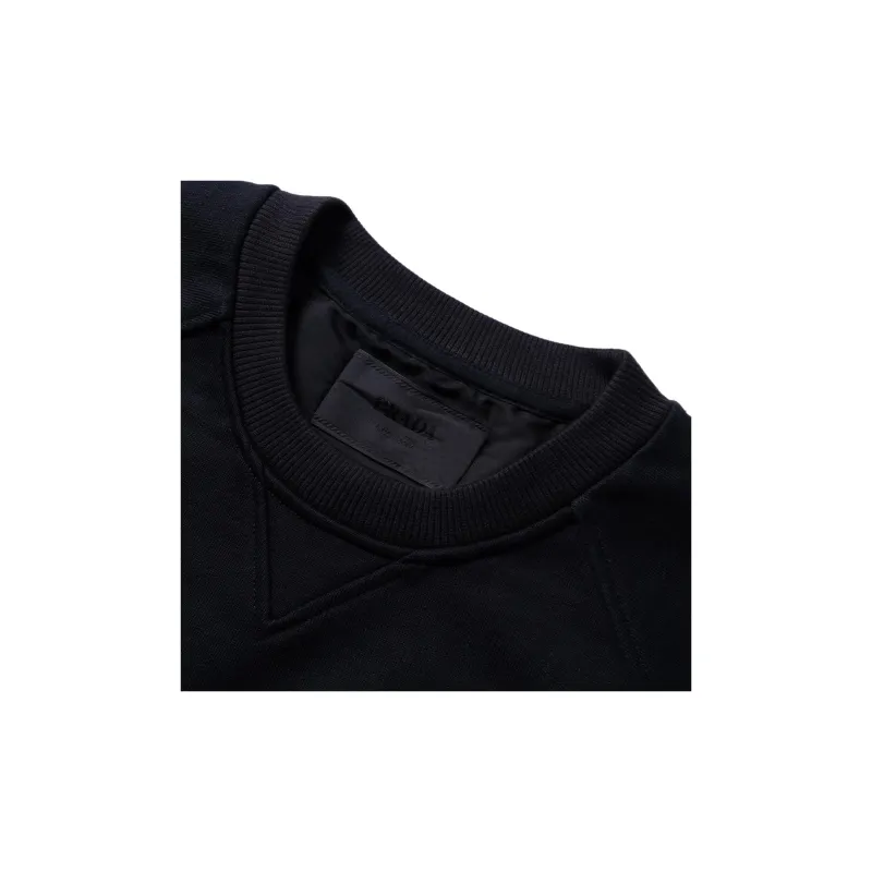 PRADA Printed Cotton Fleece Crewneck Sweatshirt-11