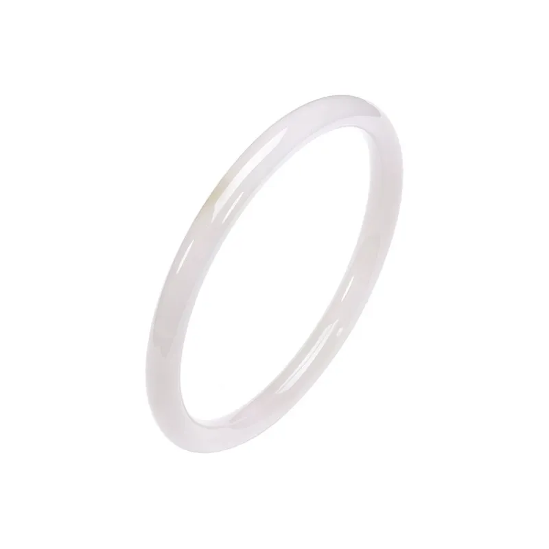 Linguanying Hetian Jade Bangles White Jade/Pale Greenish White Jade Women's-0