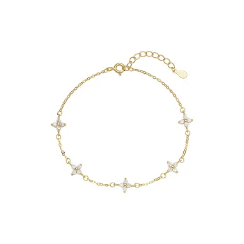 Heart Grass S92 Silver Bracelets Women's