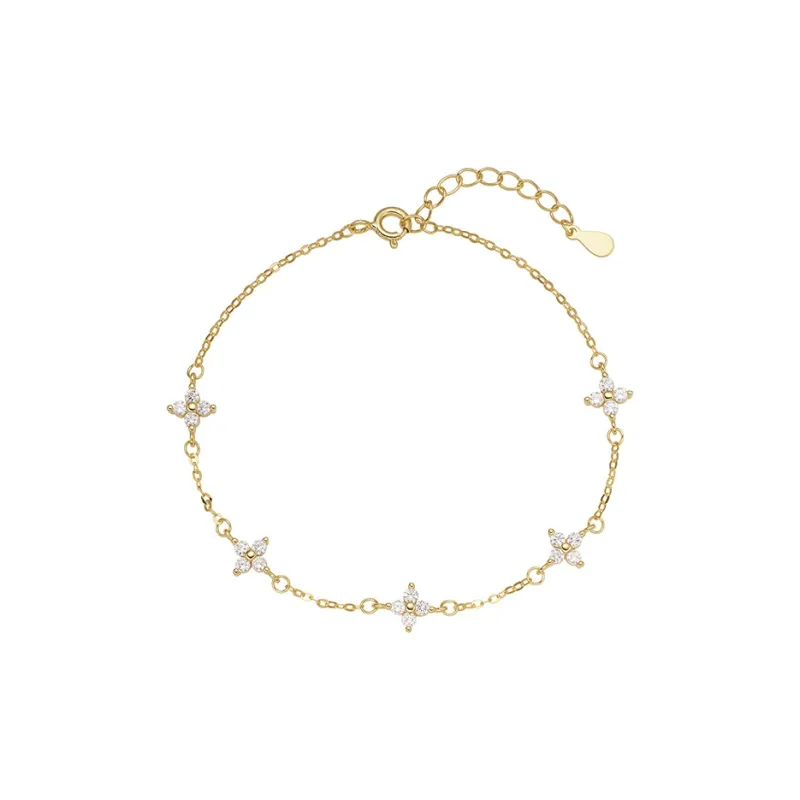 Heart Grass S92 Silver Bracelets Women's-0
