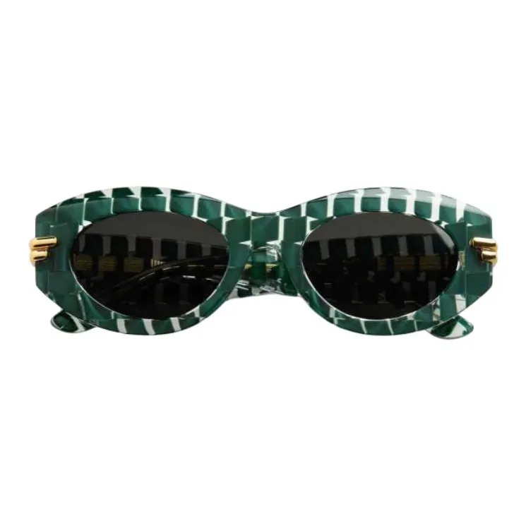 Bottega Veneta Acetate Square Sunglasses Women's Green-0