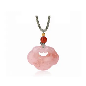 FUSSEM Golden Silk Jade Necklaces Women's
