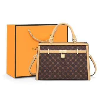 MashaLanti PVC And Synthetic Leather Crossbody Bags Shoulder Bags Handbags Regular Women's Coffee/Dark Brown & Apricot