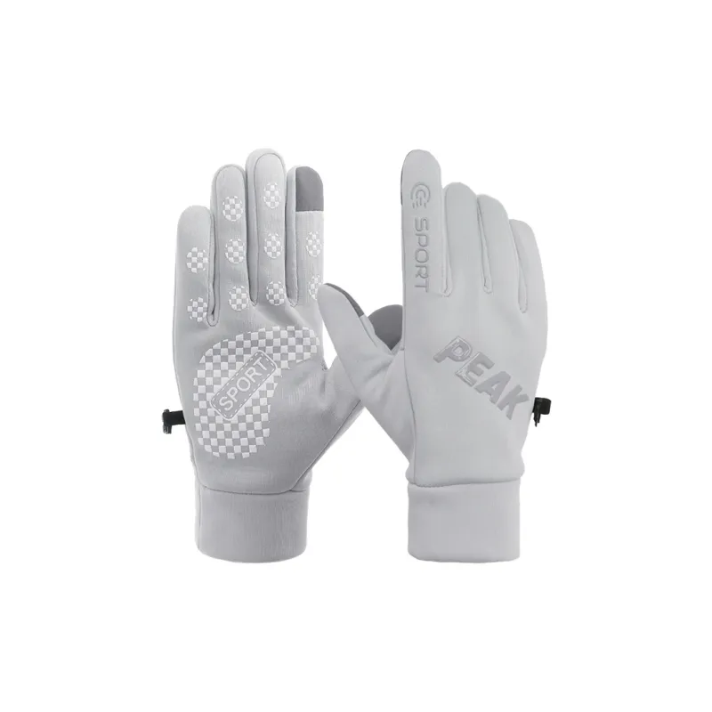 PEAK Polyester Elastane Gloves Unisex Black/Gray/Pink-1