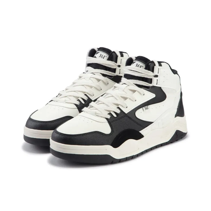 361° Type burn 4 Warm Slip Resistant High Top Skateboard Shoes Men's White Black-2