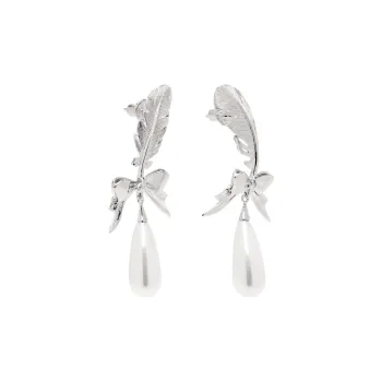 SHUSHU/TONG X Yvmin Teardrop Feather Earrings