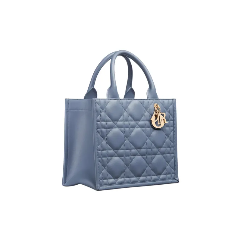 DIOR BookTote Calfskin Tote Bag, Shopping Bag, Shoulder Bag, Crossbody Bag, Handbag Small Size Women's Denim Blue-1