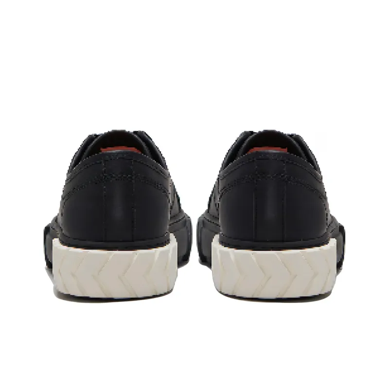 Both Tyres Anti Slip Wear Resistant Low Top Canvas Shoes Women's Black White-3
