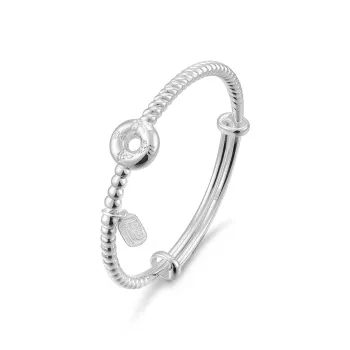 DH7 S999 Fine Silver Sterling Silver Bracelets Women's