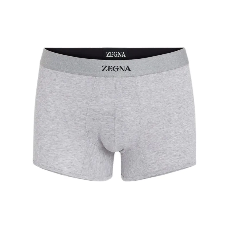 Ermenegildo Zegna Logo Detailed Elasticated Waistband Trunks-0