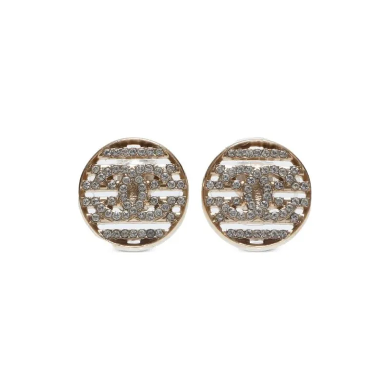 CHANEL 2020 Cc Rhinestone Earrings-0