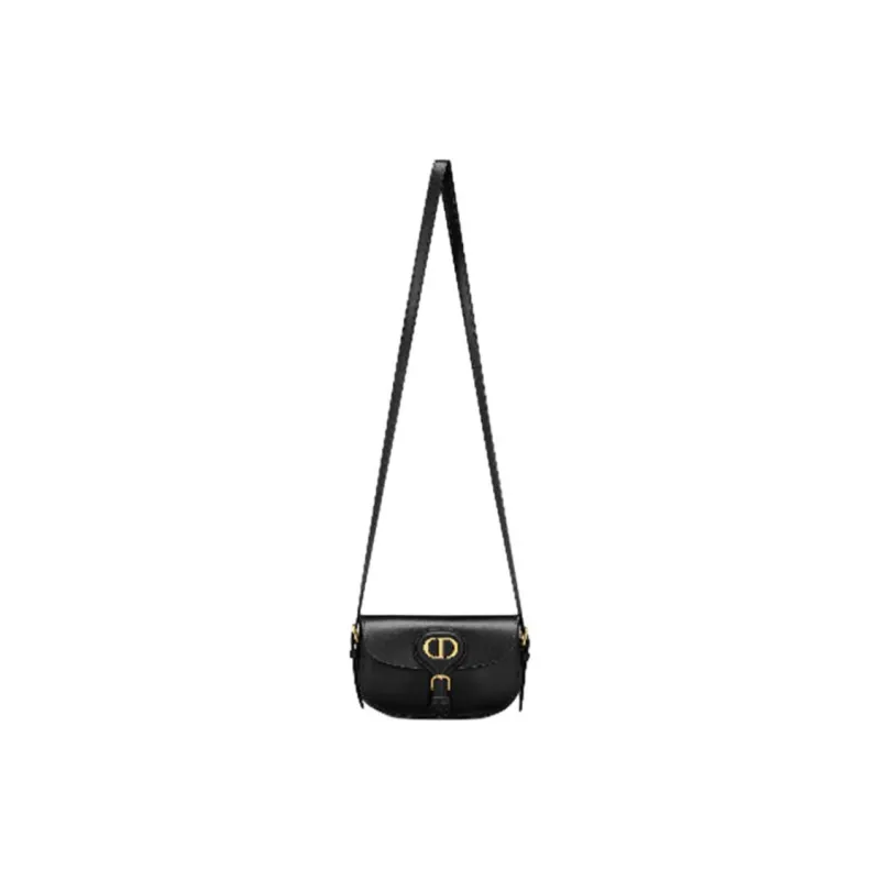 DIOR Bobby Smooth Cow Leather Crossbody Bag, Shoulder Bag Mini Women's Black-4