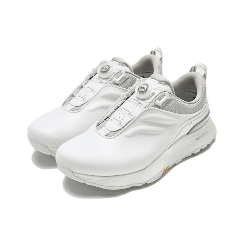 FILA Anti Slip Wear Resistant Low Top Golf Shoes Men's White-2