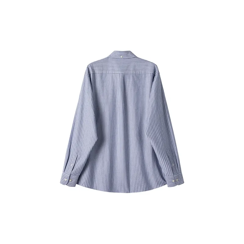 WILLIAM FOX&SONS Shirt Unisex Blue And Gray Stripes-1