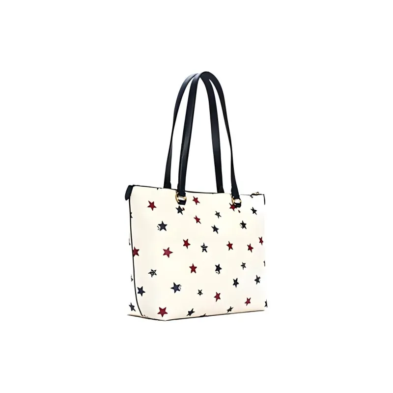COACH Gallery Leather Tote Bag Handbag Shoulder Bag Large Size Women's White-1