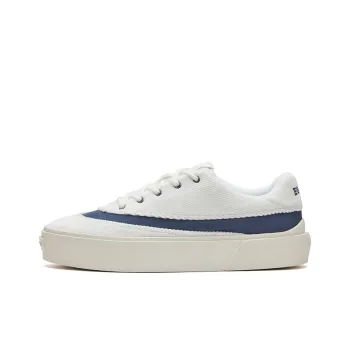 EQLZ EQUALIZER Fault Anti Slip Wear Resistant Low Top Skateboard Shoes Unisex Corduroy White