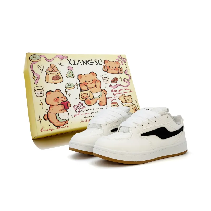 XIANGSU Fashion Trend Comfortable Commute Versatile Low-Top Skateboard Shoes Women's-75