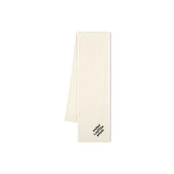 LOUIS VUITTON Sheep Wool Knit Scarves Unisex Beige