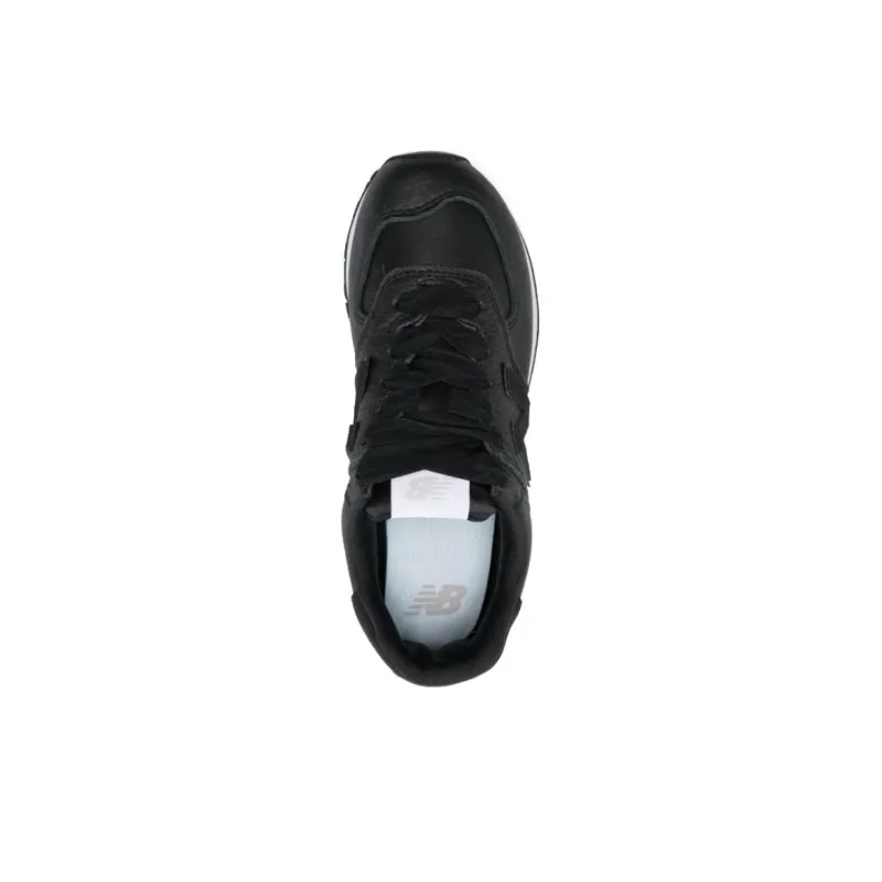 New Balance 574 Black Leather White Women's-3