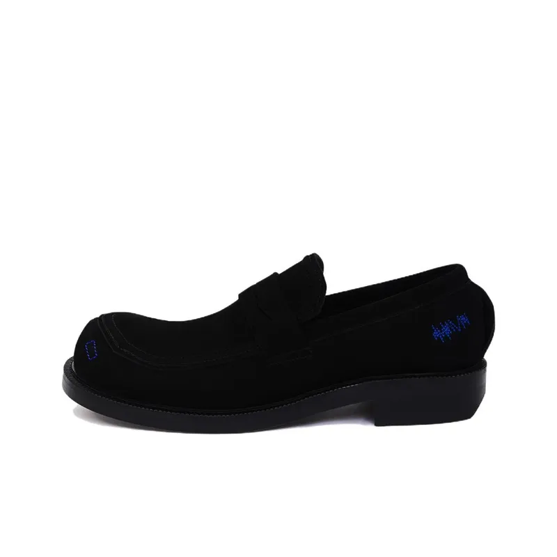 ADER ERROR Line Penny Loafers Men's Black-0