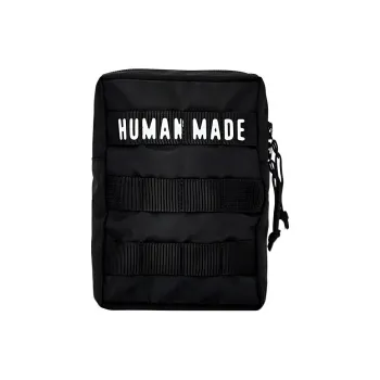 HUMAN MADE Nylon Shoulder Bag, Crossbody Bag Unisex Black