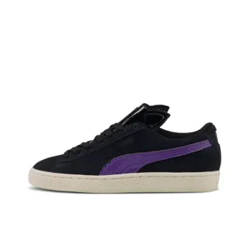 Batman x PUMA Suede Classic Anti Slip Wear Resistant Low Top Kids' Skateboarding Shoes Black Teenagers