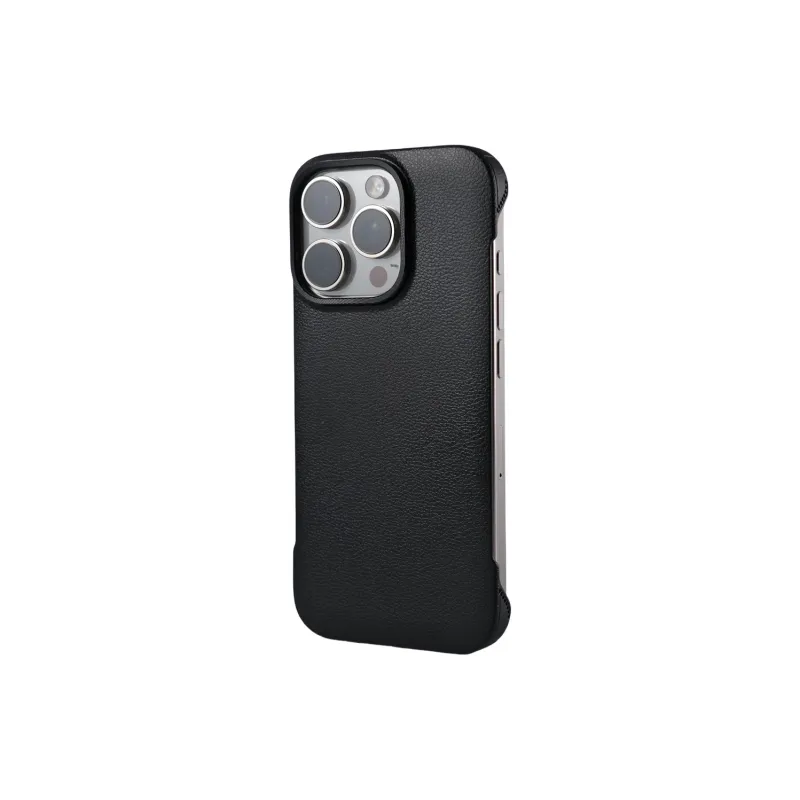 DEPA PC Material Frameless Litchi Grain Phone Cases Compatible With Apple 16 Pro Max/iPhone 15 Pro/14/13/12-7