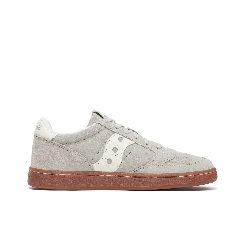 Saucony Jazz Court Anti Slip Wear Resistant Low Top Skateboard Shoes Unisex Gray Brown-1