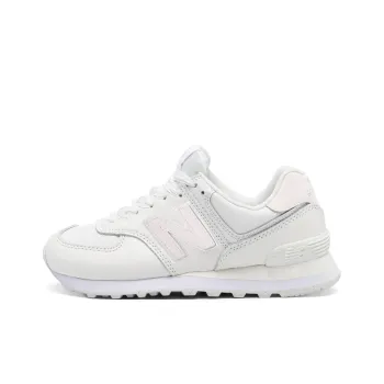 New Balance 574 Cream Leather Pink Women's