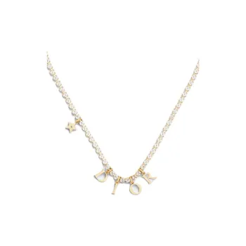DIOR Metal Necklaces Women's Gold