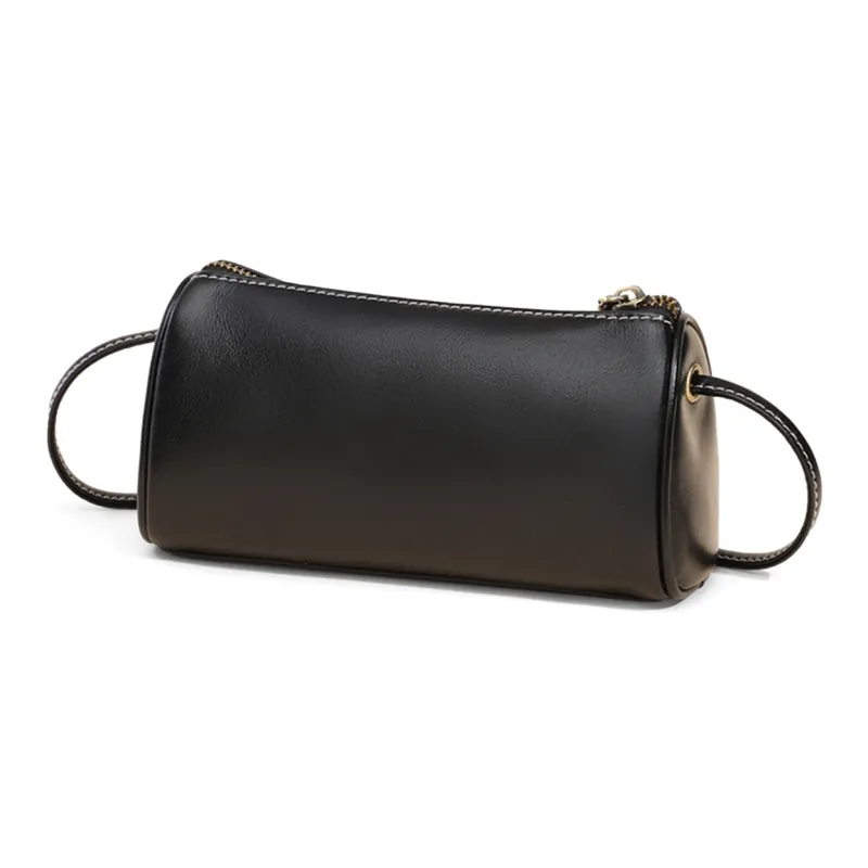 COMELY Cow Leather Bonded Synthetic Leather Shoulder Bag Crossbody Bag Regular Women's Vintage White/Black-8