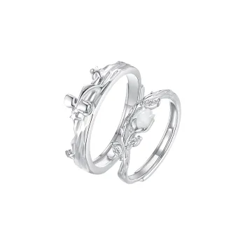 KING SIZE JEWELRY S999 Fine Silver Rings Unisex