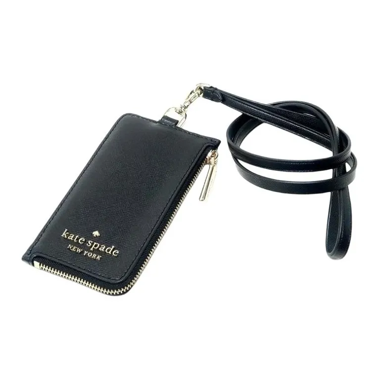 Kate Spade Staci Leather Work Card Holder Unisex Black-1